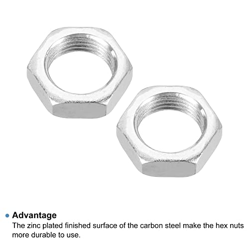 PATIKIL M18 x 1.5 Steel Hex Nuts, 10 Pack Metric Thread Zinc Plated Finished Hardware Nuts Screw Bolt Fasteners 8mm Height - Image 4
