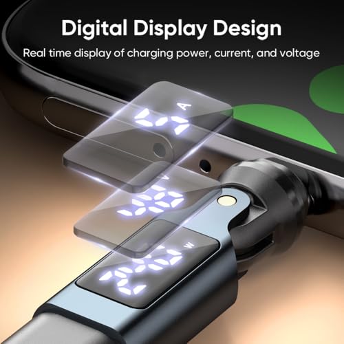 Adaptador magnético USB C evita tirones en tu portátil con carga PD 240W y pantalla integrada 6