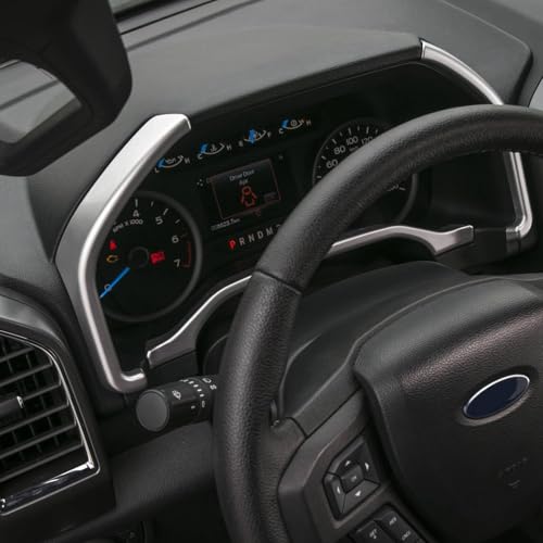 Voodonala Silver Dashboard Trim for 2015 2016 2017 2018 Ford F150 F250 F350 Super Duty