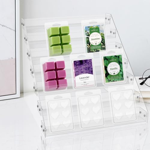 12“ Wax Melt Holder Display 7 Tier Acrylic Riser Display Stands Wax Melts Storage Clear Acrylic Display Shelf For Wax Melt Clamshells Wax Melt Candles Wax Cubes Wax Tarts Wax Block（NO Wax Melts） by SMAODSGN - Image 8