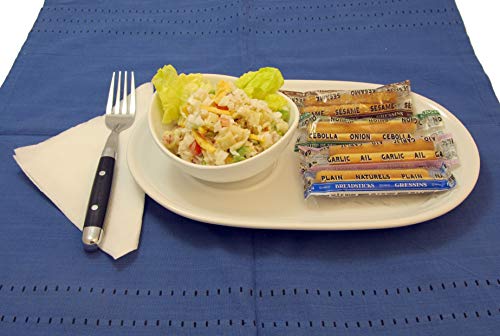 Clown Global Brands Assorted Breadsticks | Plain, Sesame, Onion, Garlic | 500-Count Case | Two Breadsticks per Individually Wrapped Pack | No Additives or Preservatives | Baked to Perfection | Healthy Snacking