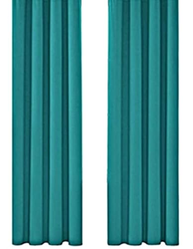 Schwar Textilien Rideau à œillets occultant thermique - 5 tailles et 6 (140 x 145 cm, pétrole, 1) Cover