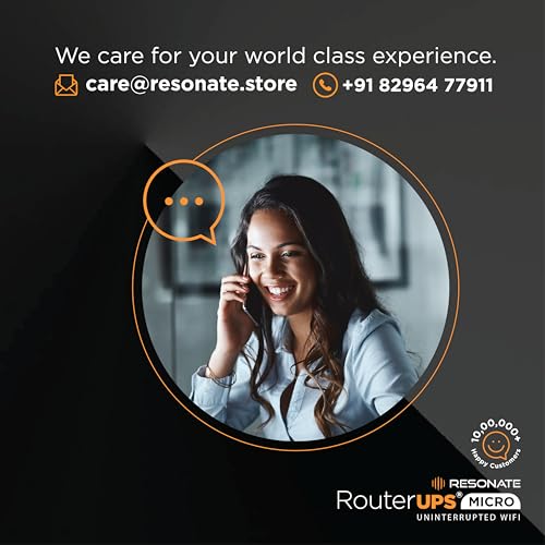 Image of RESONATE RouterUPS Micro | Original Router UPS for 12V WiFi Router & Modem | Uninterrupted Power Backup Upto 4 Hours During Powercut | Compact Mini UPS with Intelligent Charging