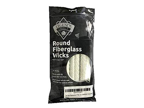 image for Legends Direct Premium Round Fiberglass Wick - Clean Burn Replacement 