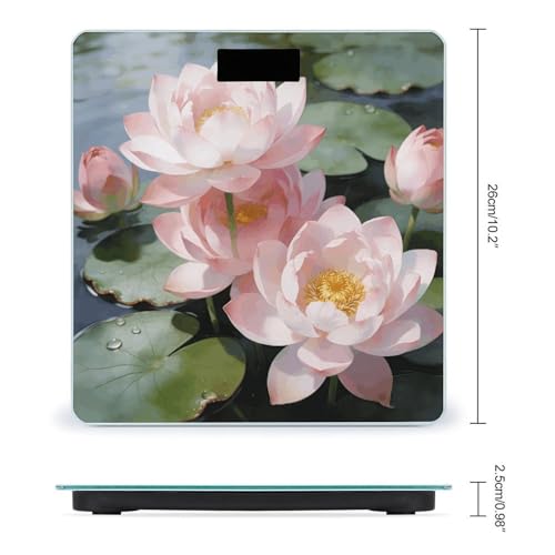 Báscula digital de baño Bright Sunny Day Lotus Flowers 400lb miniatura 2