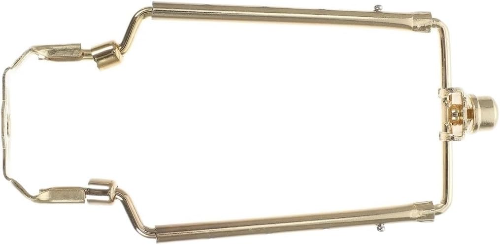 Lamp Harp 2Set Lamp Shade Harp Holder Alloy Adjustable Lampshade Bracket for Home Hotel Cafe Light Accessories Parts DIY Lighting for Table & Floor Lamps(Golden)