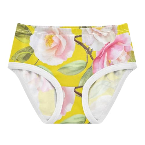 Camellia Orchid Flowers Pink Girls Underwear Toddler 2t Cotton Panties Little Girl Animal Briefs Girls Undies