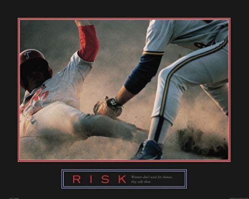 Affiche sur toile encadrée baseball Risque Archivio Jeux et sports 85x109 cm