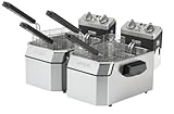 Waring Commercial WDF1000D 120-volt Heavy Duty Double Electric Deep Fryer, 10-Pound