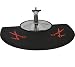 LCL Beauty 1/2" Semi Circle Anti Fatigue Beauty Barber Floor Mat with Red Salon Scissor Design