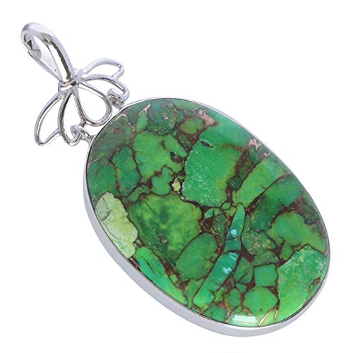 Bijoux pour femme turquoise en cuivre vert et argent 925 massif contre le ternissement