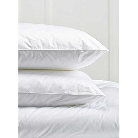 HIGH LIVING Pair Of Luxury Goose Feather Pillows with 85% Feather 15% Down 100% Cotton Cover by Highliving ® Cover