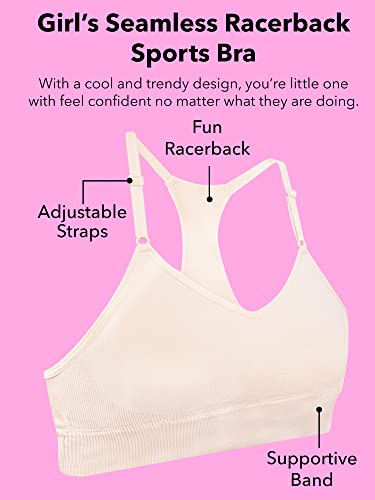 Fruit of the Loom Girls' Seamless Racerback Sport Bra3