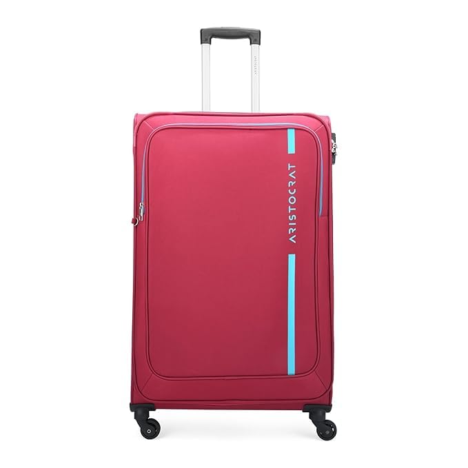 VIP VIP Aristocrat Speedwheel Cabin Trolley, 55 CM Softsided 4 Spinner Wheels-RED