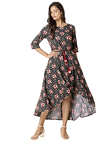 Image of Indya Women's Rayon Floral Regular Kurta