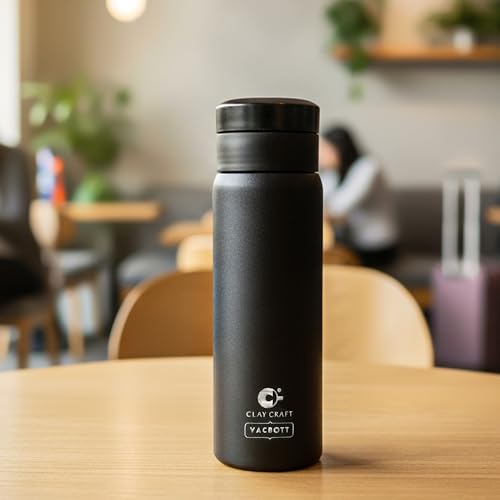 Image of CLAY CRAFT VACBOTT Legend Apex Double Wall|18 Hours Hot and 24 Hours Cold Vacuum Insulated Flask 550ml, 1Pcs, Steel Bottles for Travelling|BPA-Free|Leak Proof|BIS Certified|1Year Limited Warranty