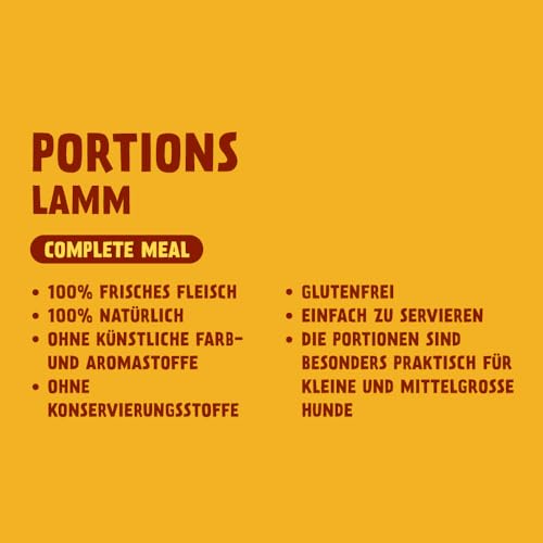PetFoodie Barf tiefgefroren für Hunde Portions 1x Ente, 2X Rind, 1x Lamm, für kleine & mittlere Hunde glutenfrei, ohne künstliche Farb- & Aromastoffe, schnell serviert 4X (4x60g) TK-Ware