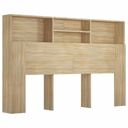 vidaXL Armoire de Tête de Lit Murale Meuble de Chambre à Coucher Tête de Lit avec Rangement...