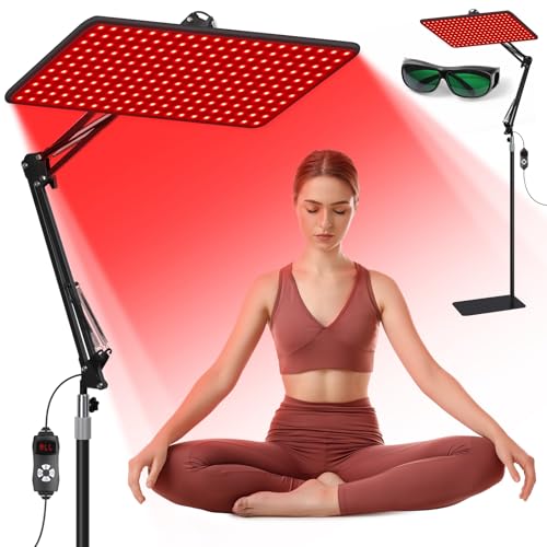 BEICHEN Red Light Therapy for Body and Face, 660nm 850nm 940nm Infrared Redlight-Therapy Lamp Device with Large Panel and Stable Stand at Home, Idea Gift for Women Wife Mom Sister Girlfriend (L)