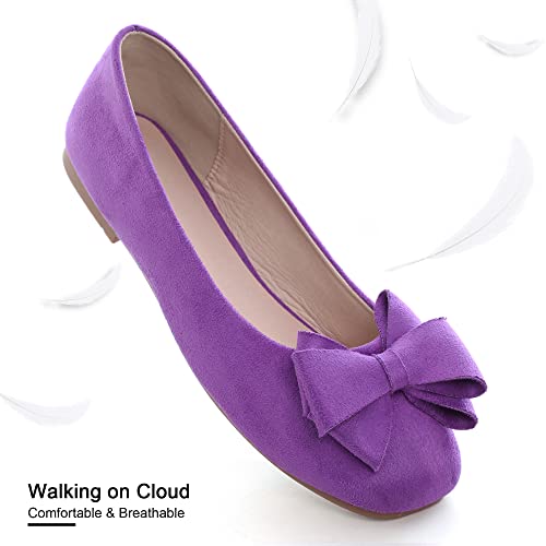 Image of Dear Time Women's Flats Shoes Bowknot Dressy Ballets Loafers Wedding Business Casual Walking Shoes
