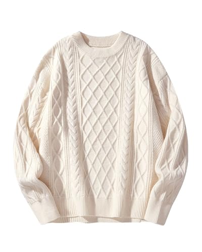 Laixton Mens Oversized Sweater Unisex Long Sleeve...