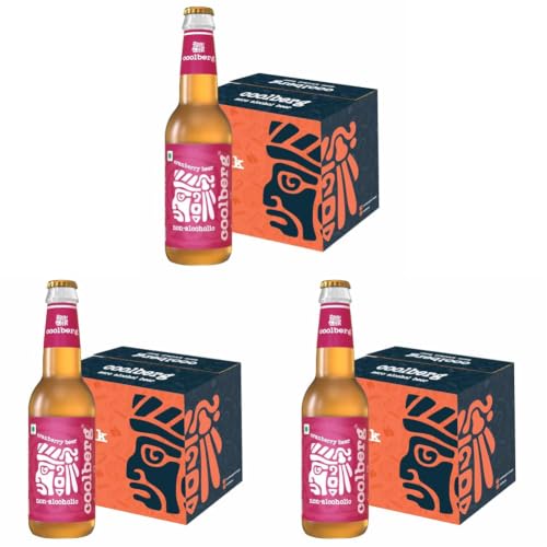 Image of Coolberg Cranberry Non Alcoholic Beer 330ml Glass Bottle - Pack of 18 (330ml x 6)