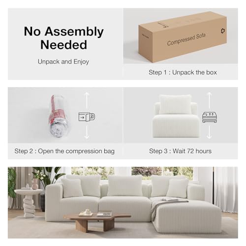Image of Novilla 177 inch Modular Sectional Sofa, U Shape Extra Large Sectional Couch, Modern Cloud Design with Smarts Coil Support, Boneless Sectional Couch for Living Room Apartment, No Assembly, Beige