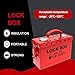 WISAMIC Group Lockout Tagout Lock Box: with 13 Slots Portable Safety Lockout Box Steel Red
