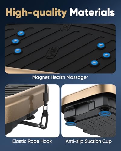 WATEYA Vibration Plate Exercise Machine Vibration for Lymphatic Drainage Fitness Equipment for Strength Toning Premium Home Workout Equipment with 1-200 Speed Settings for Fitness (Gold) - image 7