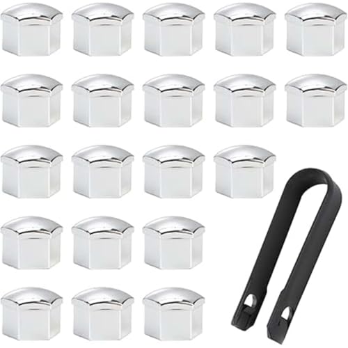 UYVPAER 20 Piezas Universal 21Mm Tapa De Tuerca De Rueda, Tapones Tornillos Ruedas Coche, Tapas De Tornillos Con Extractor, Para La Mayoría De Los Vehículos