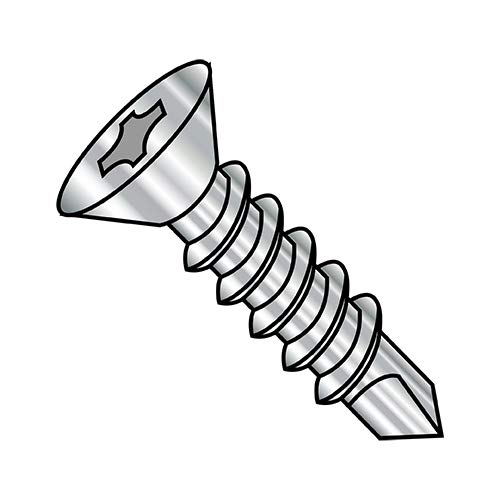 Tornillo Phillips plano autoperforante de acero inoxidable 18-8