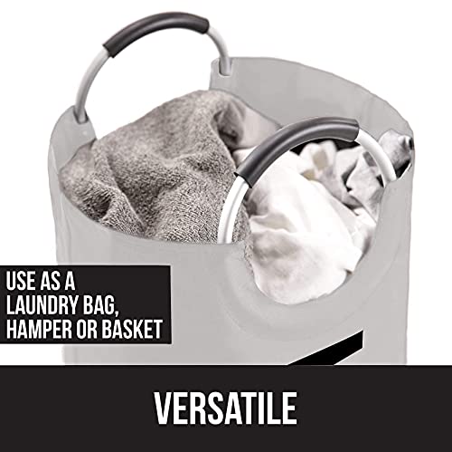 Gorilla Grip Ironing Board Cover And Laundry Basket, Ironing Board Cover Size 15X54 In Blue Color, Laundry Basket 15 L X 28 H In Linen, 2 Item Bundle #TOP6