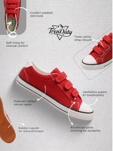 Image of Men Canvas Running Walking Casual Hook and Loop Tape Sneakers Shoes