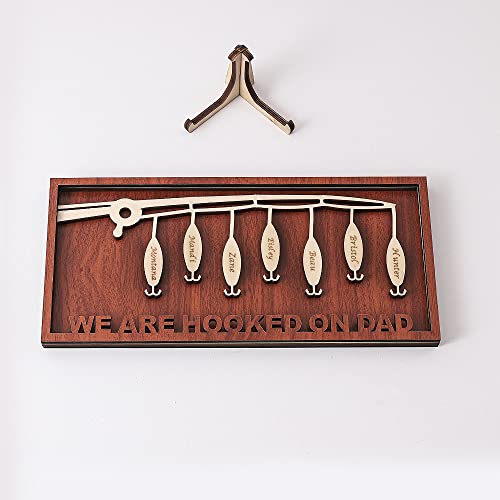 Segno di pesca in legno Siamo agganciati al nonno