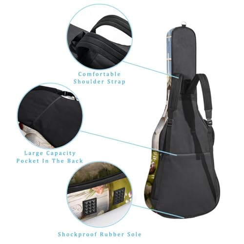 Housse guitare acoustique 106 cm étanche avec compartiment accessoires et protection renforcée - 3