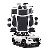 SHAOHAO 新型 2022 日産 エクストレイル T33 四代目 ポケットマット 滑り止め 車種専用設計 T33 インテリア ラバーマット 騒音防止 エクストレイルパーツ 内装 汚れ防止 17枚 ホワイト