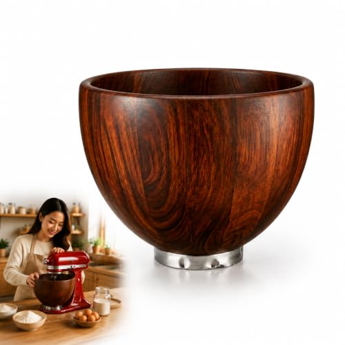 Tazón de Madera Natural para Kitchen Aid 4.5 y 5 QT miniatura 1