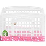 Dog Playpen Bottom Pad Fits for 36 Inch 4 Panels Exercise Pet Playpen, Dog Crate Pad Puppy Playpen Pad, Hoop and Loop Design (Note: Playpen Not Included). -Pink