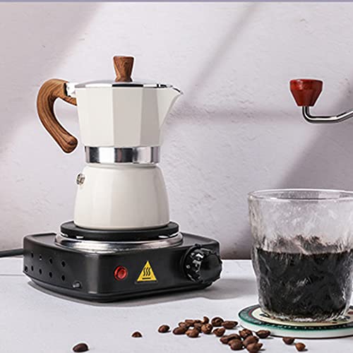 Coffee Pot, Moka Pot Italian Coffee Maker 3 Cup/5 Oz Stovetop Espresso Maker For Gas Or Electric Ceramic Stovetop Camping Manual Cuban Coffee Percolator For Cappuccino Or Latte #TOP6