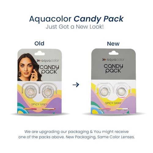 Image of Aquacolor Spicy Grey Daily Disposable Candy Pack - 2 Lens Pack, Power(-3)