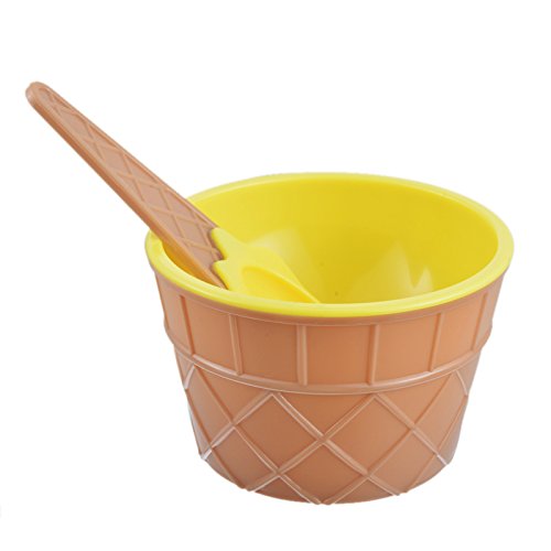 Buy Imported and new Akira Plastic Ice Cream Bowl&Spoons Durable ICE