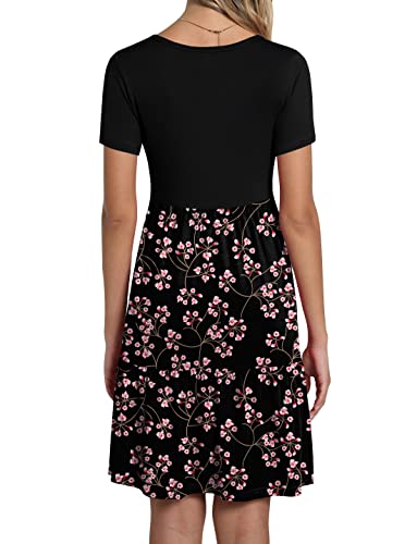 Image of TAOHUADAO 2026 Summer Dresses for Women Short Sleeve Ruffle Casual Sundress with Pockets