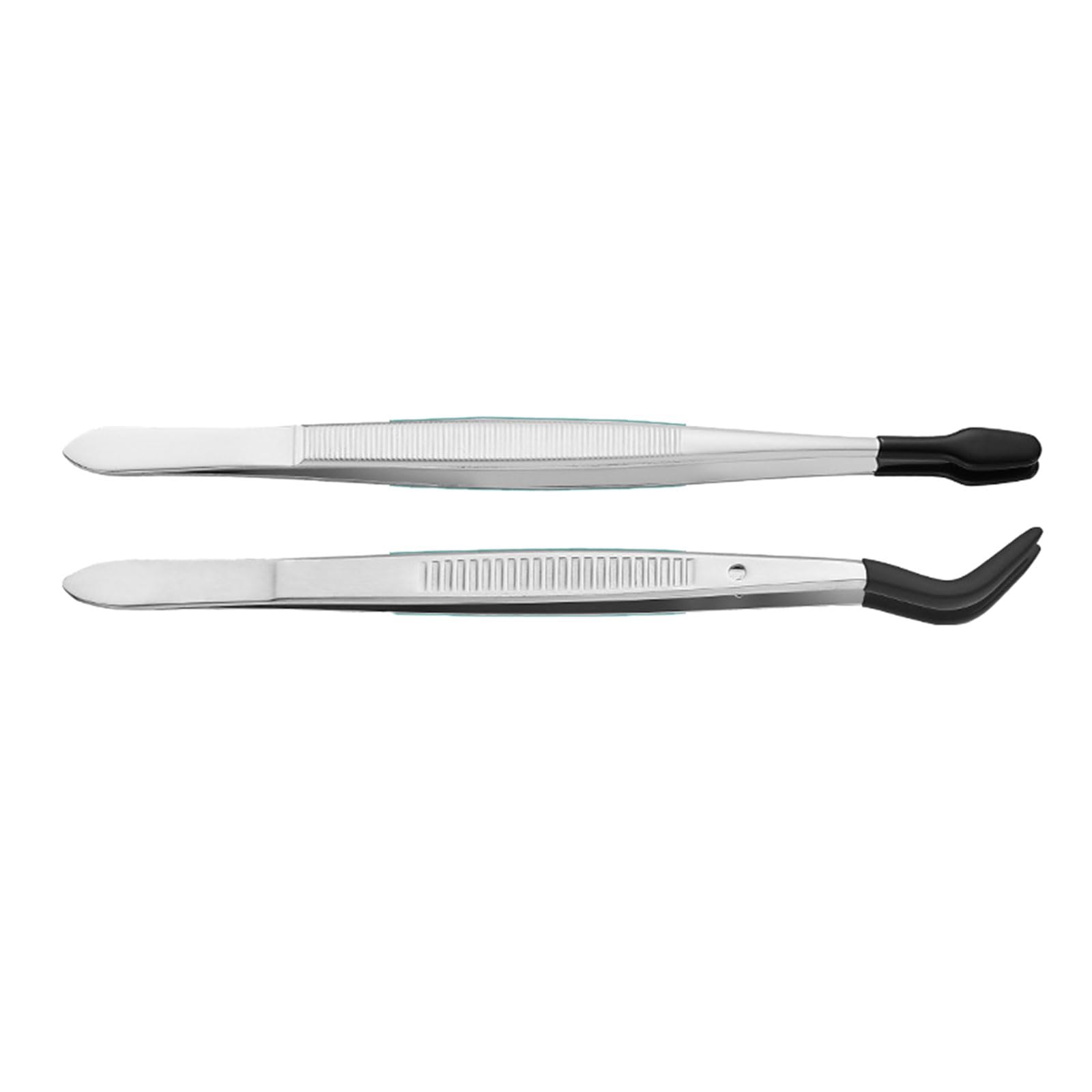 Woedpez Set 2 Silicone Coated Stainless Steel Precisions Tweezers Ergonomic Grip Perfect For Delicate Items Detailed Work Silicone Coated Stainless Steel Precisions Tweezers Ergonomic Grip