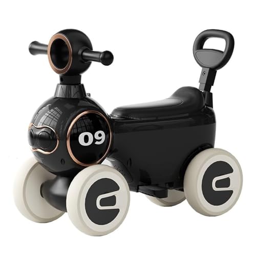 correpasillos Juguetes de Bicicleta de Equilibrio con Mango retráctil, Coche móvil for niños, Almacenamiento Debajo del Asiento, Regalos for niños y niñas, Juguete Triciclo