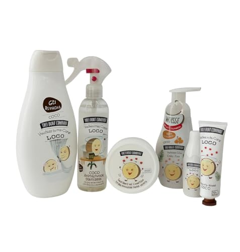 Las Consentidas –Set de Regalo Mujer con Cuidado de la Piel para Niña, con Crema Corporal, Eau de Toilette, Mousse de manos, Ambientador, crema para manos y Gel de Baño Aroma Coco