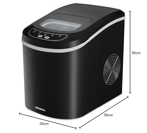 Schallen Countertop Ice Maker - 26lb Daily Capacity, Small & Large Ice Cubes, 2.2L Tank for Home and Office Use (Silver) - Image 10