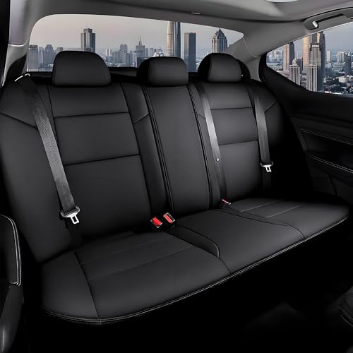 Image of AOMSAZTO Car Seat Cover Fit for Nissan Altima 2019 2020 2021 2022 2023 2024 2025 (S SV SR Platinum) Full Set Customized Faux Leather Seats Cover Black