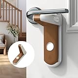 Deligoo ドアノブ ロック ドアロック 赤ちゃん チャイルドロック 指はさみ防止 後付け ベビーガード ドア開け防止 猫 脱走防止(ブラウン)