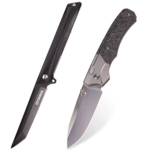 Qygmgs Gd22K Tactical Folding Knife And Wd107 Titanium Pocket Knife #TOP13