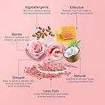 Hard Wax for Hair Removal, Rose Pink Wax Beads for Sensitive Skin and Brazilian Waxing, 10.5 Ounce/bag with 10pcs Wax Sticks - Image 2